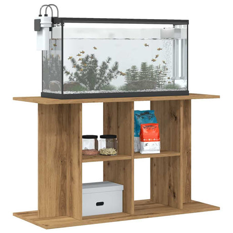 Aquariumstandaard 100x40x60 cm bewerkt hout artisanaal eiken - AllerleiShop