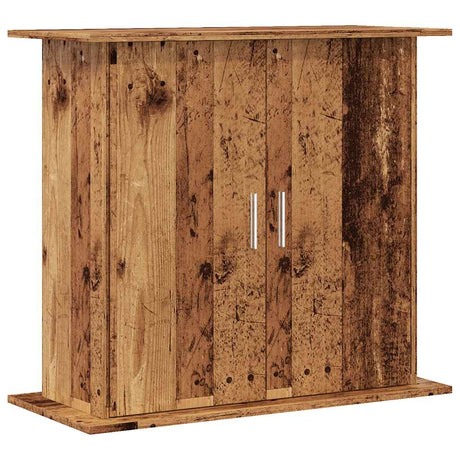 Aquariumstandaard 81x36x73 cm bewerkt hout oud houtkleurig - AllerleiShop