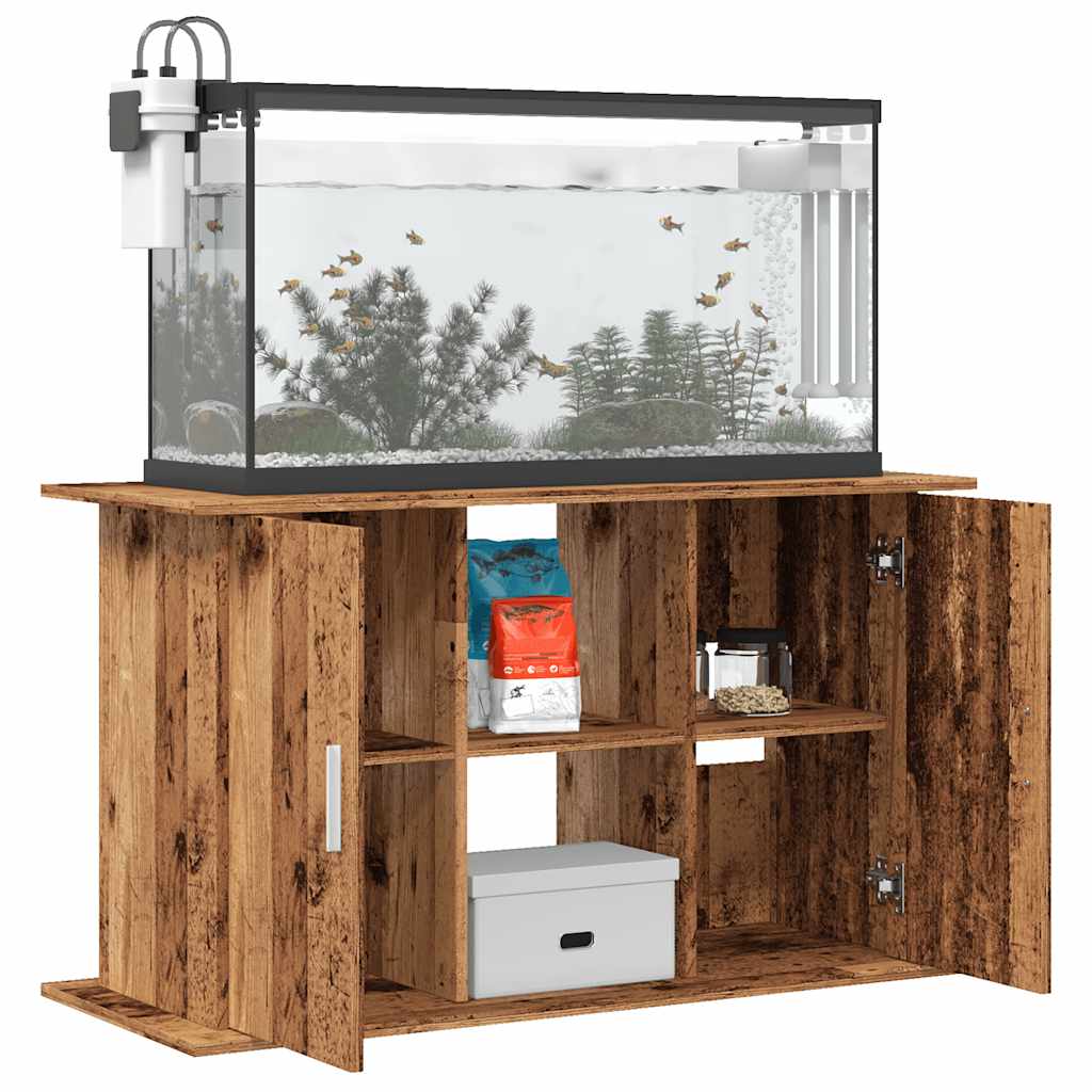 Aquariumstandaard 101x41x58 cm bewerkt hout oud houtkleurig - AllerleiShop