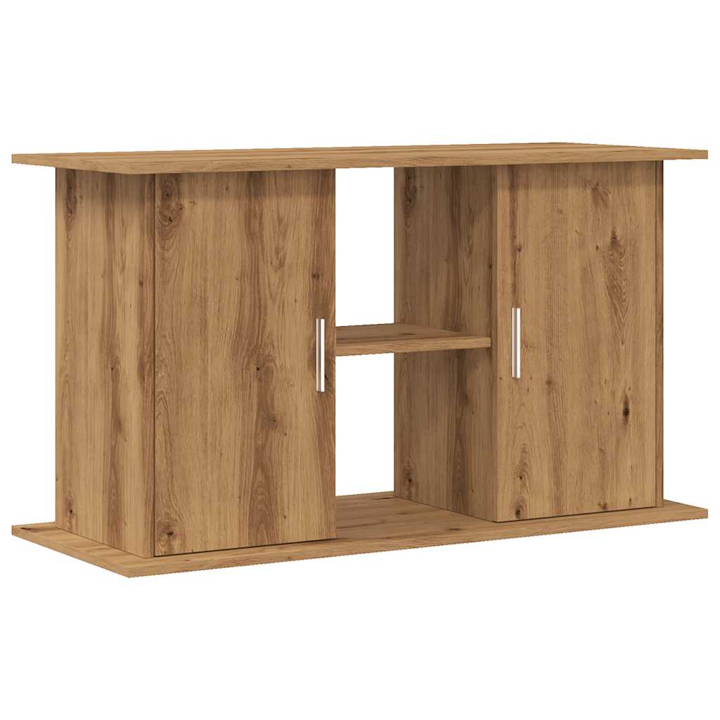 Aquariumstandaard 101x41x58 cm bewerkt hout artisanaal eiken