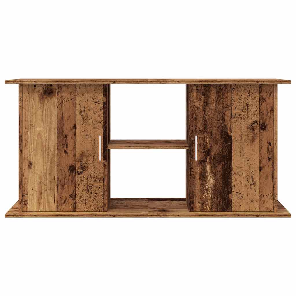 Aquariumstandaard 121x41x58 cm bewerkt hout oud houtkleurig - AllerleiShop