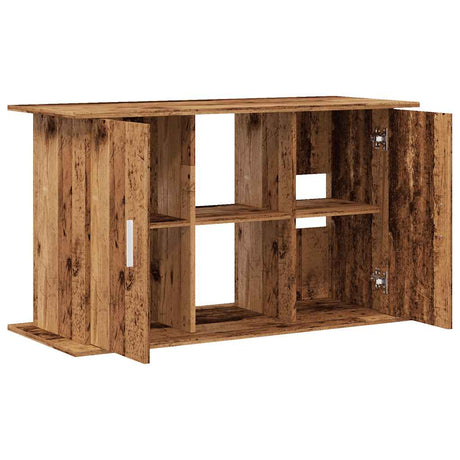 Aquariumstandaard 121x41x58 cm bewerkt hout oud houtkleurig - AllerleiShop