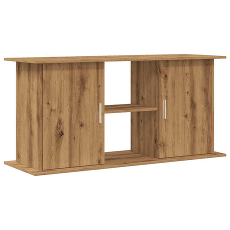 Aquariumstandaard 121x41x58 cm bewerkt hout artisanaal eiken - AllerleiShop