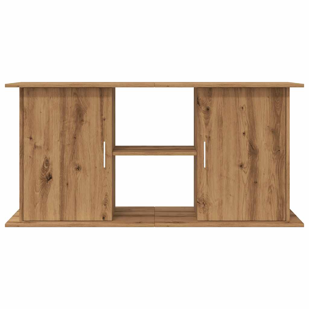 Aquariumstandaard 121x41x58 cm bewerkt hout artisanaal eiken - AllerleiShop