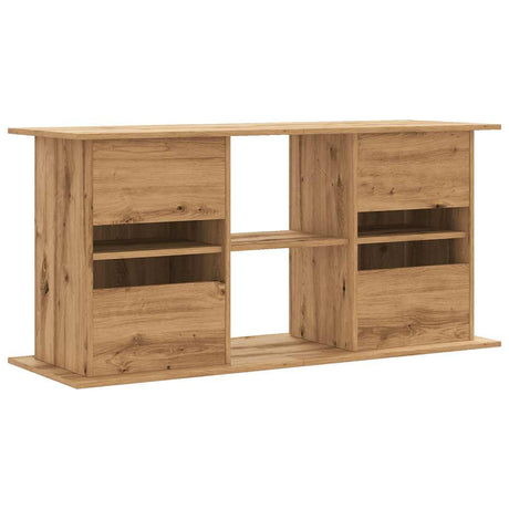 Aquariumstandaard 121x41x58 cm bewerkt hout artisanaal eiken - AllerleiShop