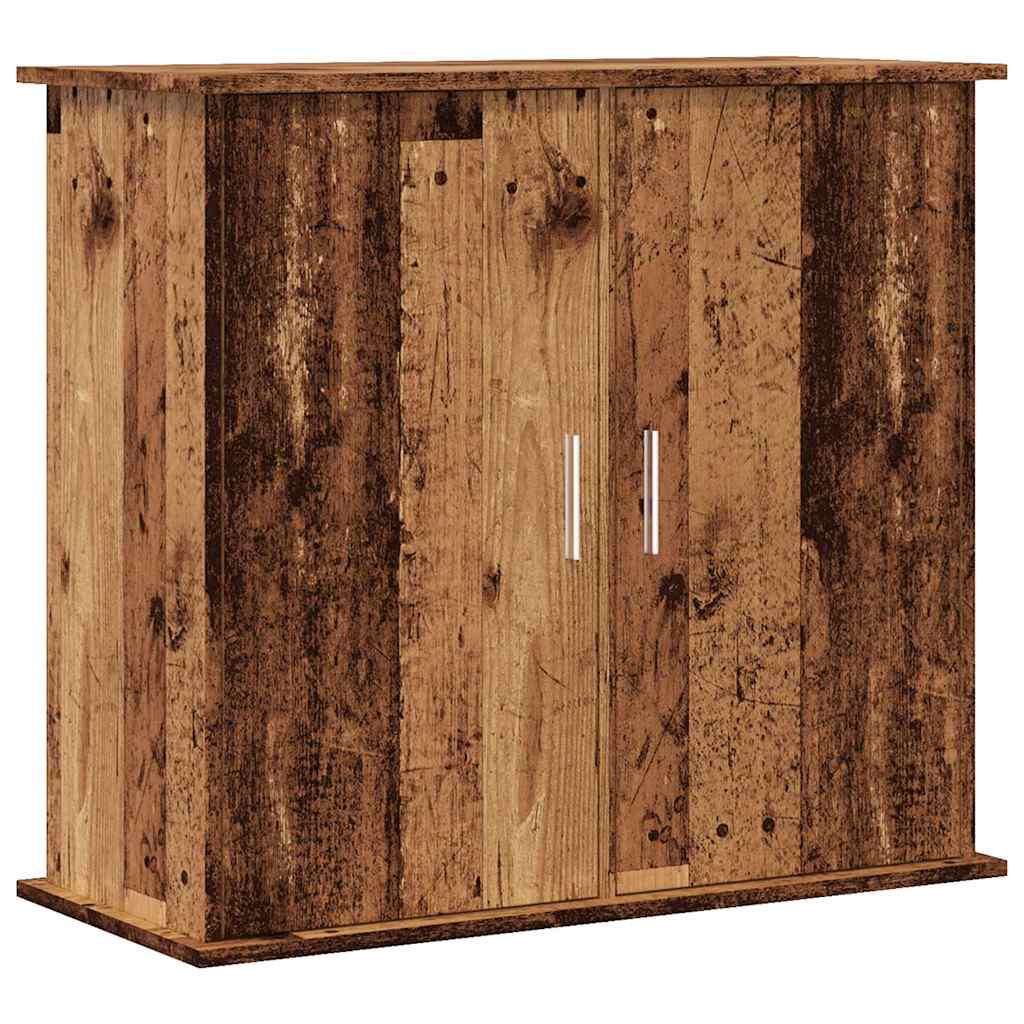 Aquariumstandaard 81x36x73 cm bewerkt hout oud houtkleurig - AllerleiShop