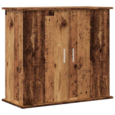 Aquariumstandaard 81x36x73 cm bewerkt hout oud houtkleurig - AllerleiShop