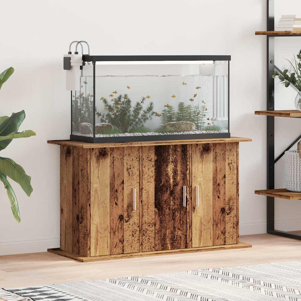 Aquariumstandaard 101x41x58 cm bewerkt hout oud houtkleurig - AllerleiShop