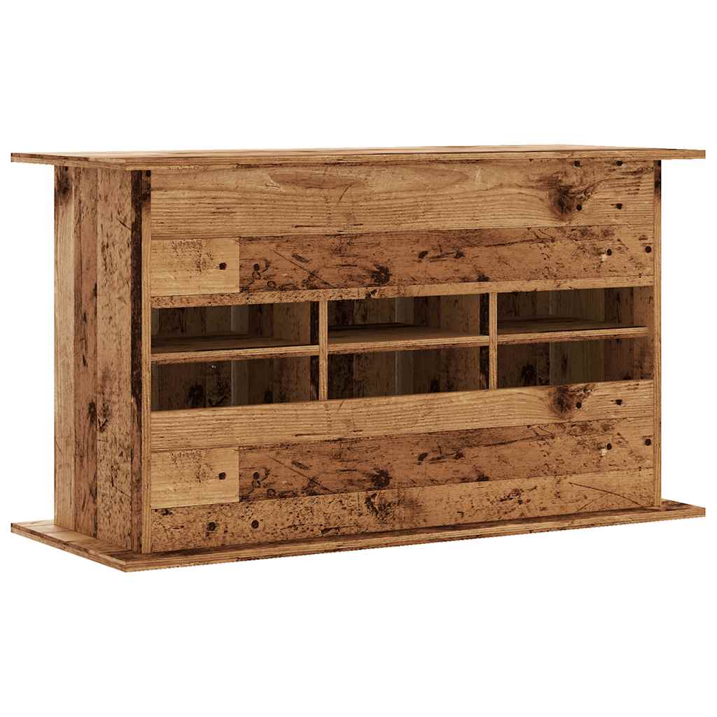 Aquariumstandaard 101x41x58 cm bewerkt hout oud houtkleurig - AllerleiShop