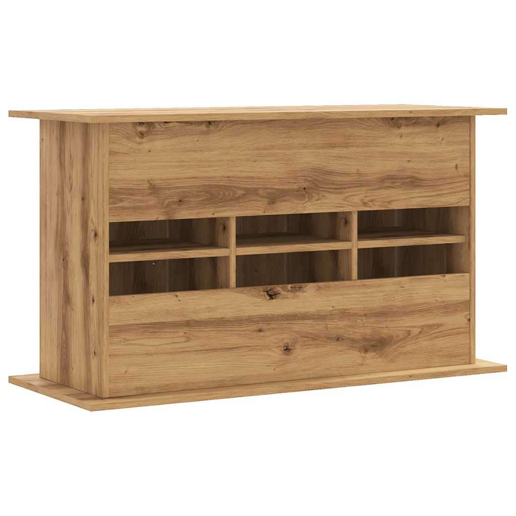 Aquariumstandaard 101x41x58 cm bewerkt hout artisanaal eiken