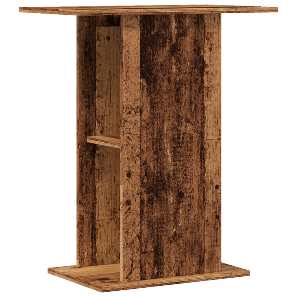 Aquariumstandaard 36x60,5x72,5 cm bewerkt hout oud houtkleurig - AllerleiShop