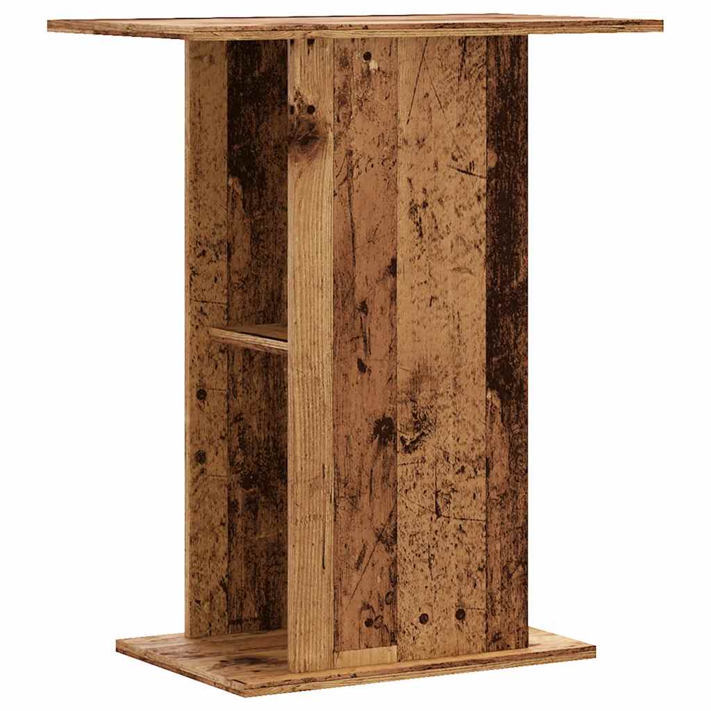 Aquariumstandaard 36x60,5x72,5 cm bewerkt hout oud houtkleurig - AllerleiShop