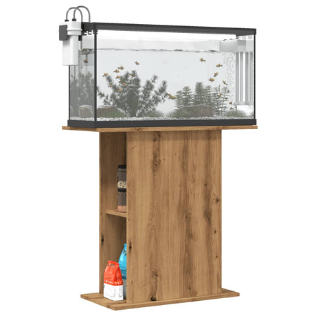 Aquariumstandaard 36x75x72,5 cm bewerkt hout artisanaal eiken - AllerleiShop