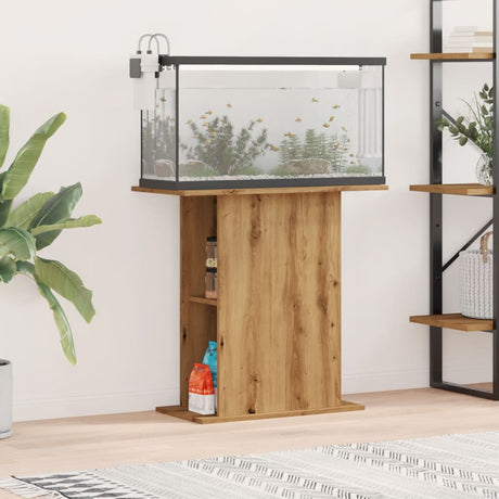 Aquariumstandaard 36x75x72,5 cm bewerkt hout artisanaal eiken - AllerleiShop