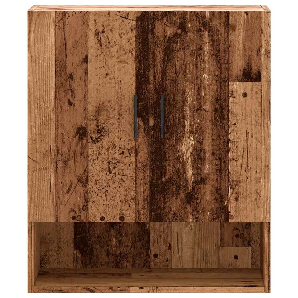 Wandkast 60x31x70 cm bewerkt hout oud houtkleurig - AllerleiShop