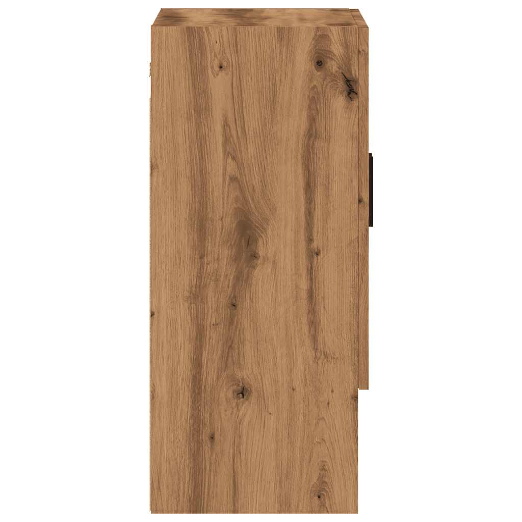 Wandkast 60x31x70 cm bewerkt hout artisanaal eikenkleur - AllerleiShop