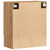 Wandkast 60x31x70 cm bewerkt hout artisanaal eikenkleur - AllerleiShop