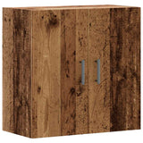 Wandkast 60x31x60 cm bewerkt hout oud houtkleurig - AllerleiShop