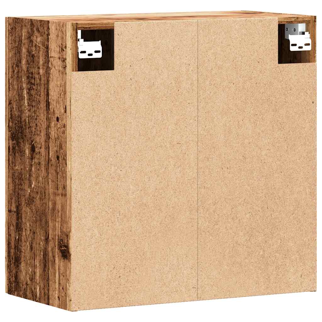 Wandkast 60x31x60 cm bewerkt hout oud houtkleurig - AllerleiShop