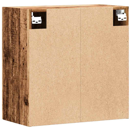 Wandkast 60x31x60 cm bewerkt hout oud houtkleurig - AllerleiShop