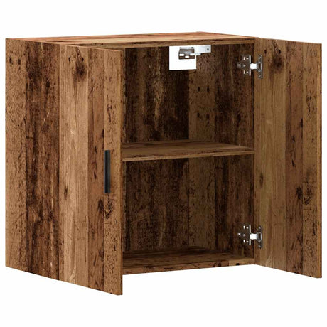 Wandkast 60x31x60 cm bewerkt hout oud houtkleurig - AllerleiShop