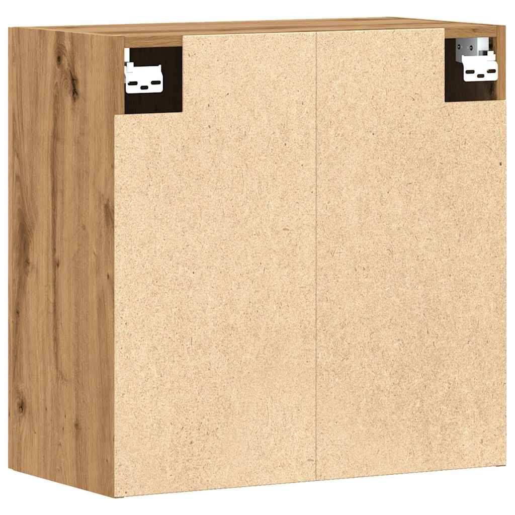 Wandkast 60x31x60 cm bewerkt hout artisanaal eikenkleurig - AllerleiShop