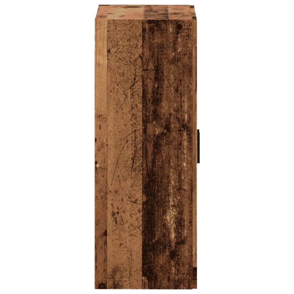 Wandkast 69,5x34x90 cm bewerkt hout oud houtkleurig - AllerleiShop