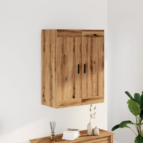 Wandkast 69,5x34x90 cm bewerkt hout artisanaal eikenkleur - AllerleiShop