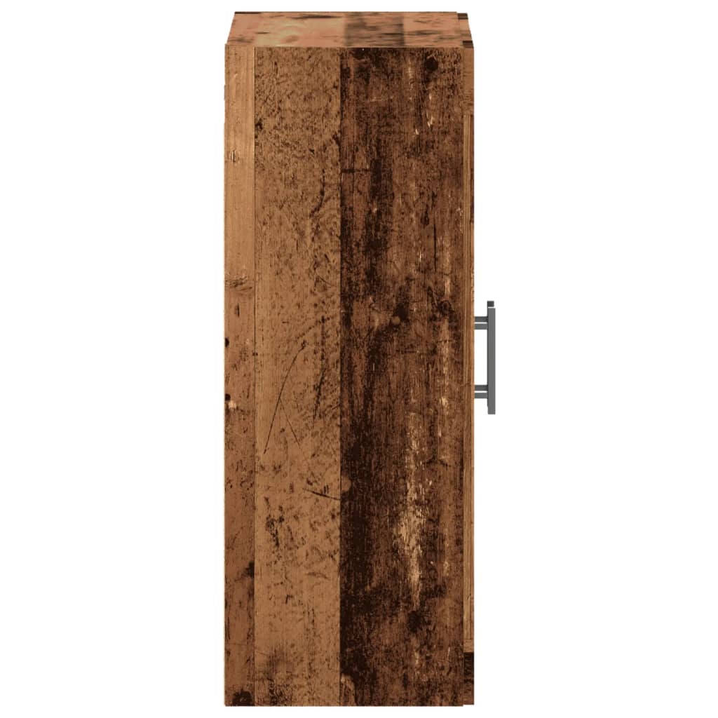 Wandkast 69,5x34x90 cm bewerkt hout oud houtkleurig - AllerleiShop