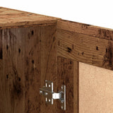 Wandkast 69,5x34x90 cm bewerkt hout oud houtkleurig - AllerleiShop