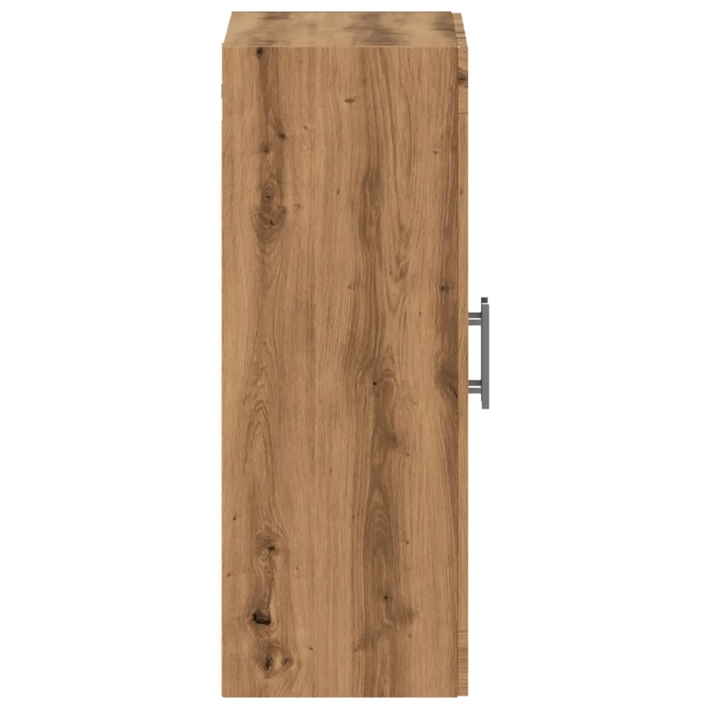 Wandkast 69,5x34x90 cm bewerkt hout artisanaal eikenkleur - AllerleiShop