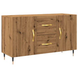 Dressoir 100x36x60 cm bewerkt hout artisanaal eikenkleurig - AllerleiShop