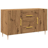 Dressoir 100x36x60 cm bewerkt hout artisanaal eikenkleurig - AllerleiShop