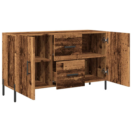 Dressoir 100x36x60 cm bewerkt hout oud houtkleurig - AllerleiShop