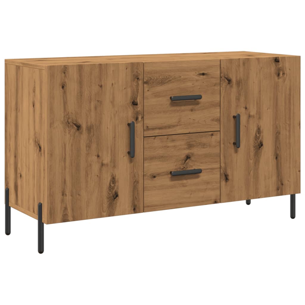 Dressoir 100x36x60 cm bewerkt hout artisanaal eikenkleurig - AllerleiShop