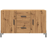 Dressoir 100x36x60 cm bewerkt hout artisanaal eikenkleurig - AllerleiShop