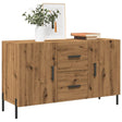 Dressoir 100x36x60 cm bewerkt hout artisanaal eikenkleurig - AllerleiShop