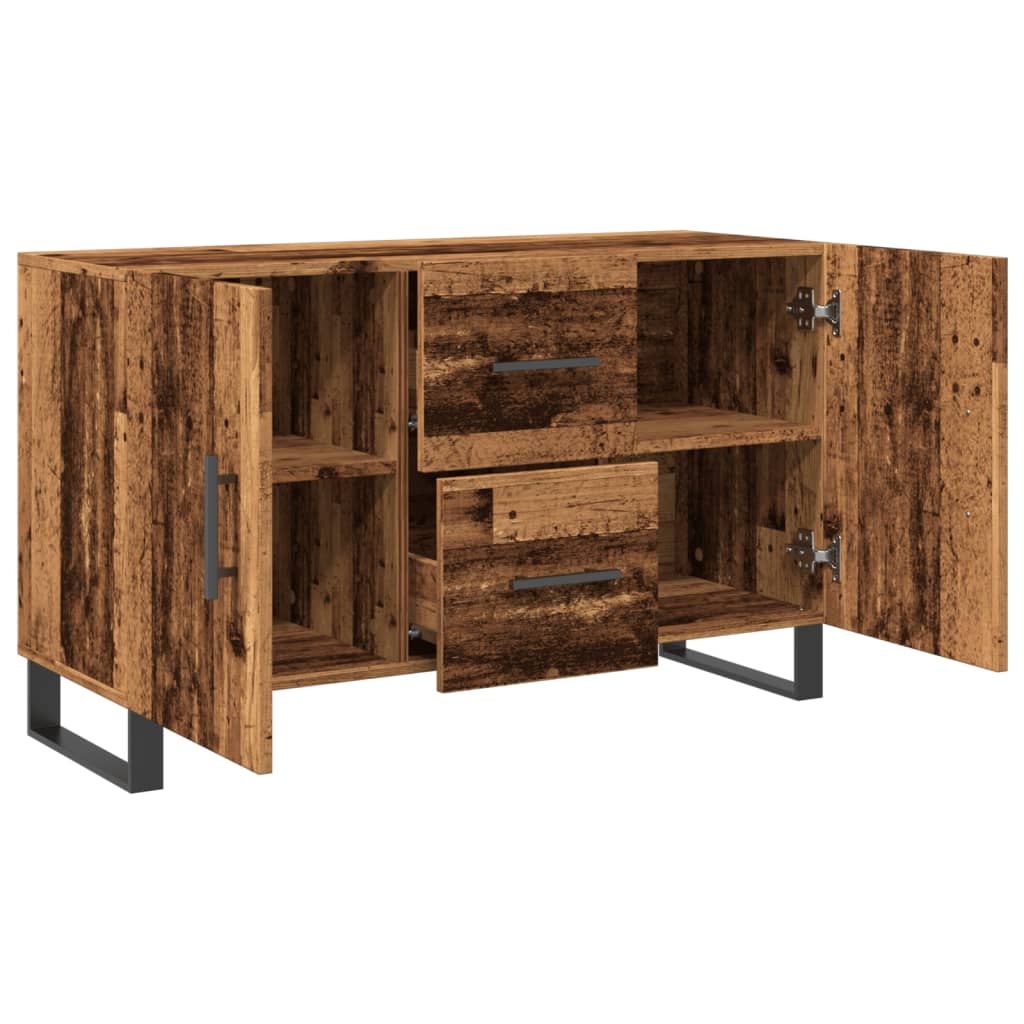 Dressoir 100x36x60 cm bewerkt hout oud houtkleurig - AllerleiShop