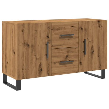 Dressoir 100x36x60 cm bewerkt hout artisanaal eikenkleurig - AllerleiShop