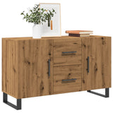 Dressoir 100x36x60 cm bewerkt hout artisanaal eikenkleurig - AllerleiShop