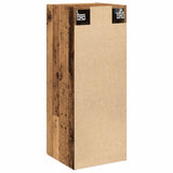 Wandkast 34,5x34x90 cm bewerkt hout oud houtkleur - AllerleiShop