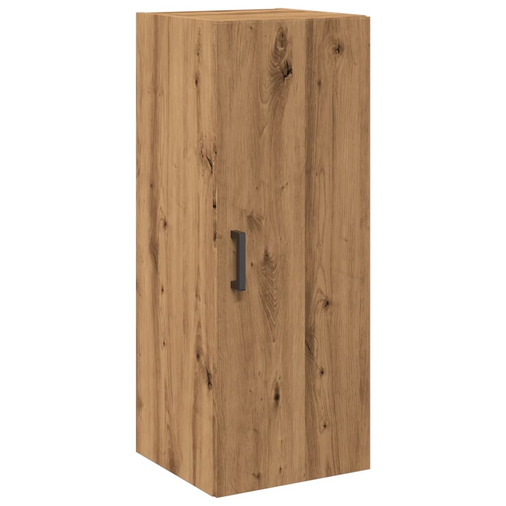 Wandkast 34,5x34x90 cm bewerkt hout artisanaal eikenkleur - AllerleiShop