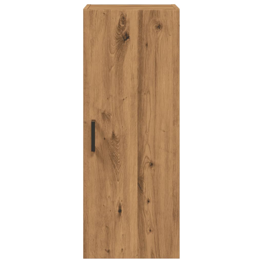 Wandkast 34,5x34x90 cm bewerkt hout artisanaal eikenkleur - AllerleiShop