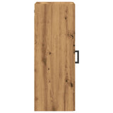 Wandkast 34,5x34x90 cm bewerkt hout artisanaal eikenkleur - AllerleiShop