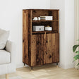 Hoge kast 60x36x110 cm bewerkt hout oud houtkleurig - AllerleiShop