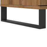 Hoge kast 60x36x110 cm bewerkt hout artisanaal eikenkleur - AllerleiShop