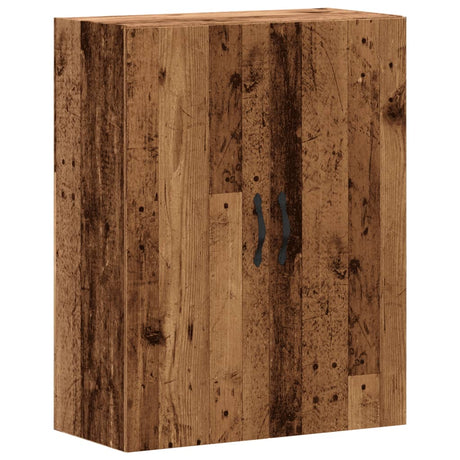 Wandkast 69,5x34x90 cm bewerkt hout oud houtkleurig - AllerleiShop