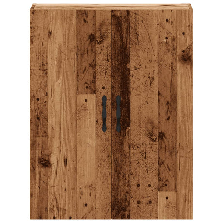 Wandkast 69,5x34x90 cm bewerkt hout oud houtkleurig - AllerleiShop