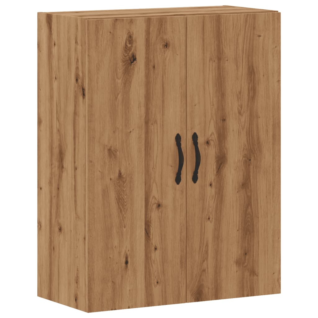 Wandkast 69,5x34x90 cm bewerkt hout artisanaal eikenkleurig - AllerleiShop