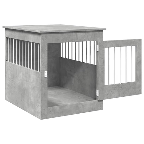 Hondenbench 64,5x80x71 cm bewerkt hout betongrijs - AllerleiShop